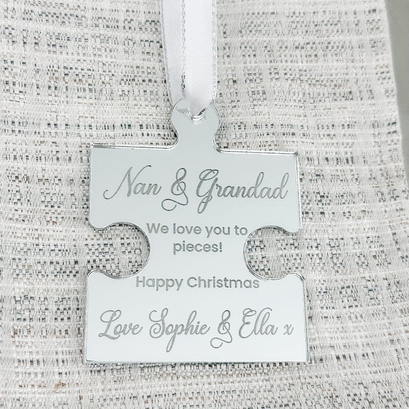 Nan & Grandad Personalised Christmas Decoration