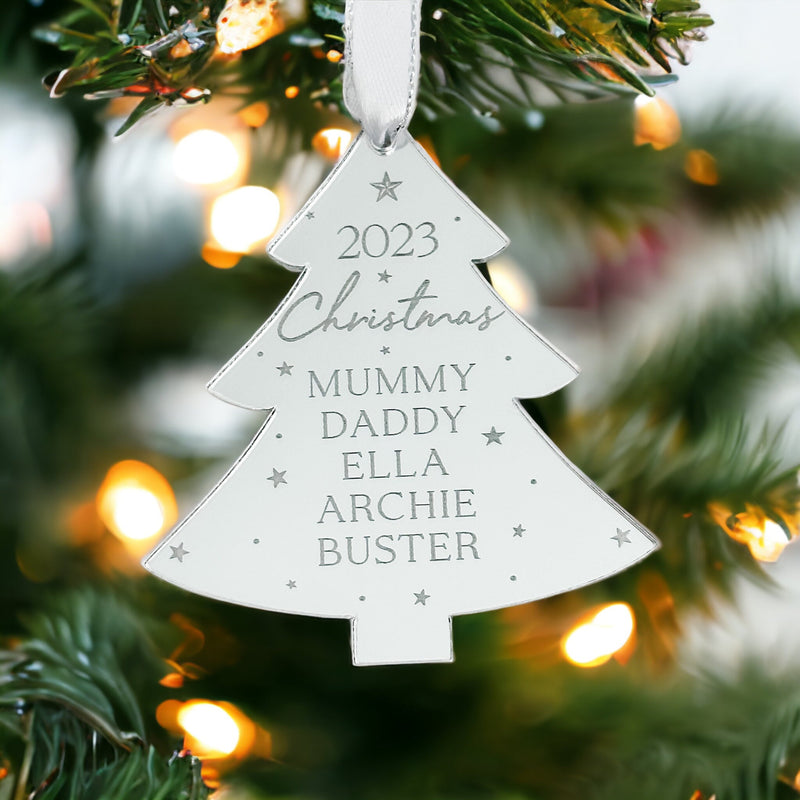 Personalised Christmas Tree Family Bauble
