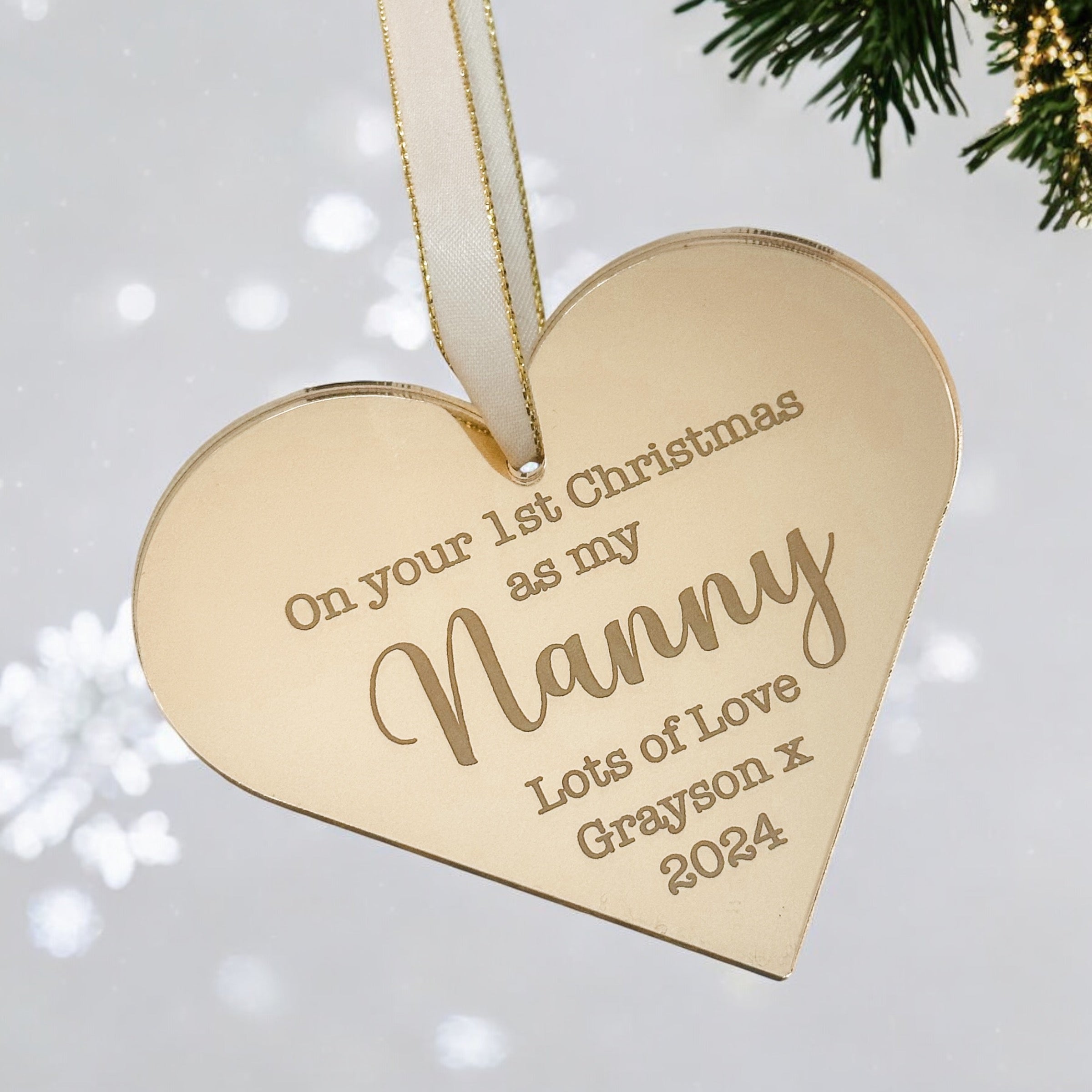 1st Christmas As My Nanny Bauble