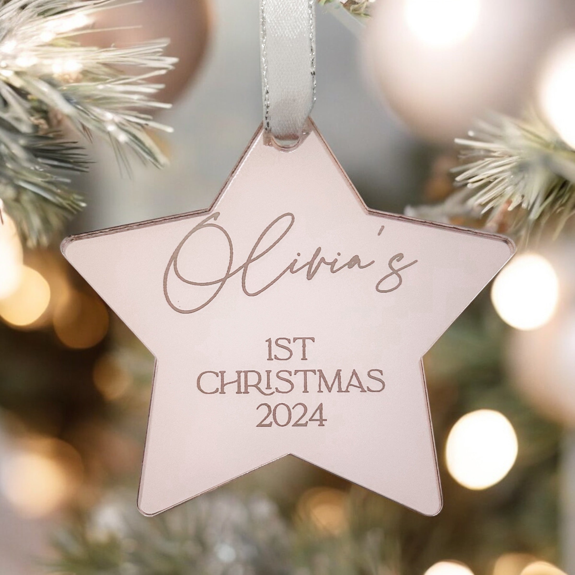 Baby’s First Christmas Bauble – Personalised Keepsake Ornament