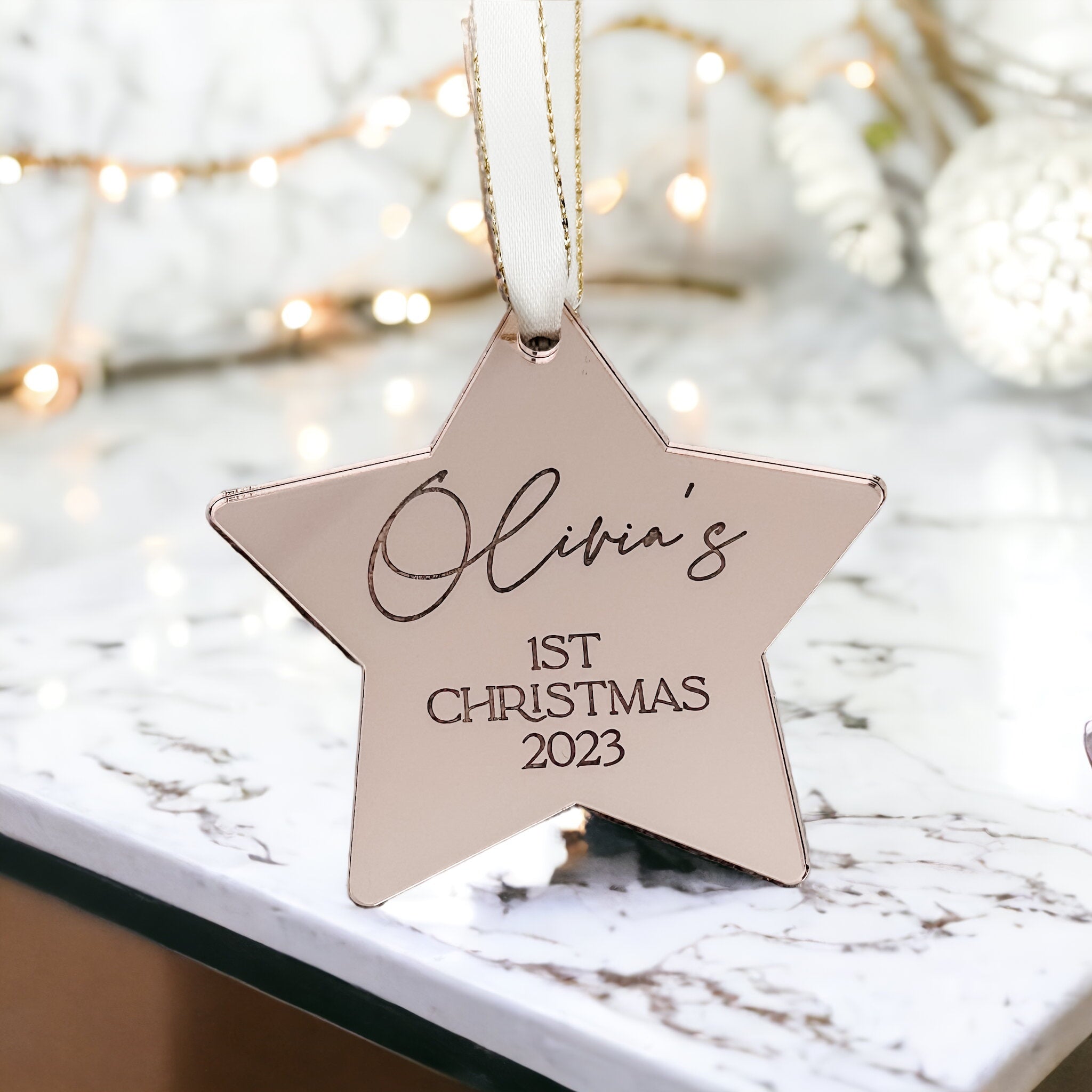 Baby’s First Christmas Bauble – Personalised Keepsake Ornament
