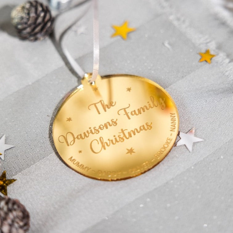 Personalised Family Christmas Tree Decoration