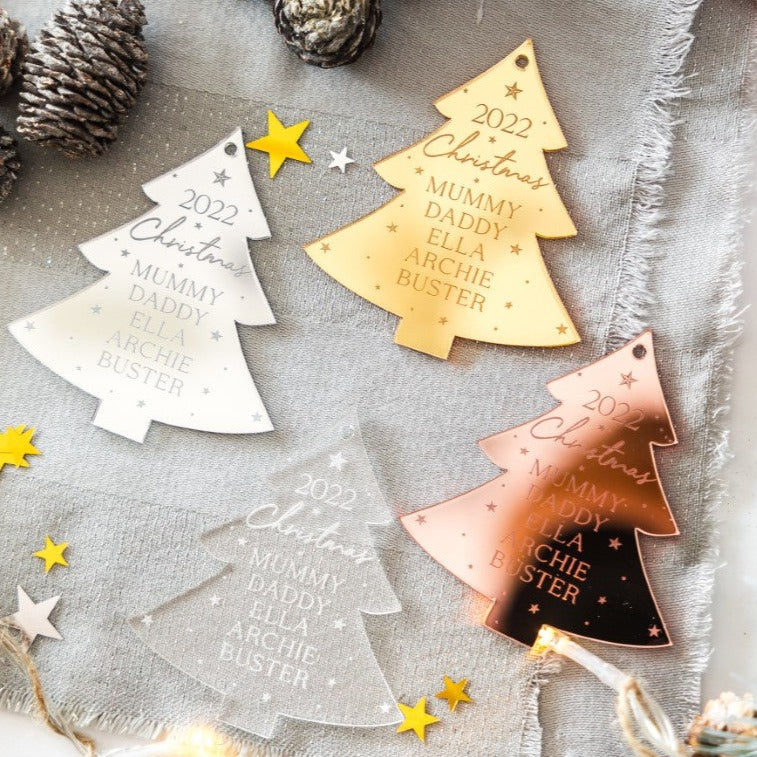 Personalised Christmas Tree Family Bauble