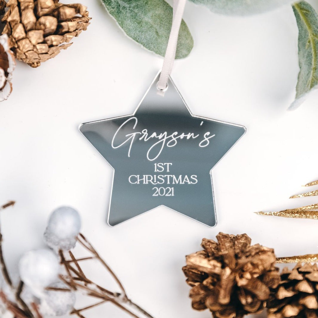 Baby’s First Christmas Bauble – Personalised Keepsake Ornament