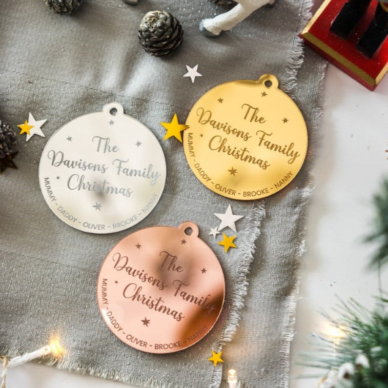 Personalised Family Christmas Tree Decoration