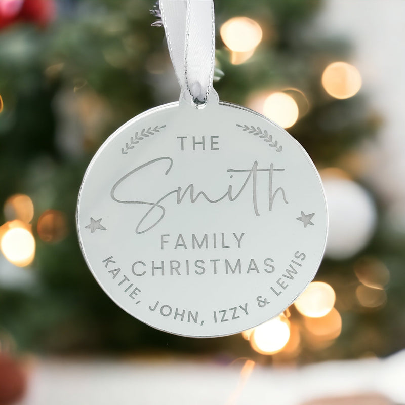 Personalised Family Christmas Bauble