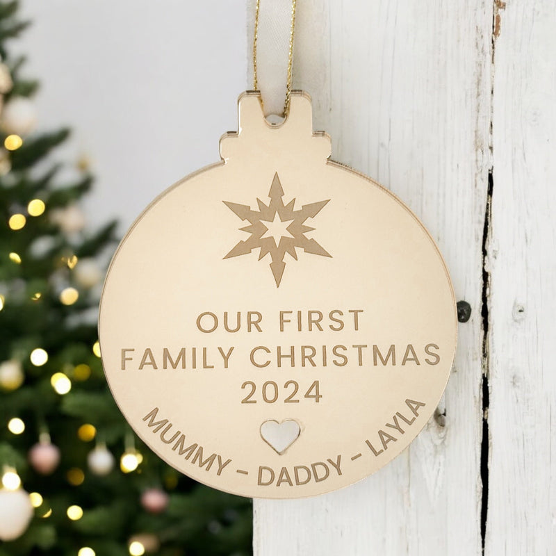 Our First Christmas Together Bauble – Personalised Couple Ornament