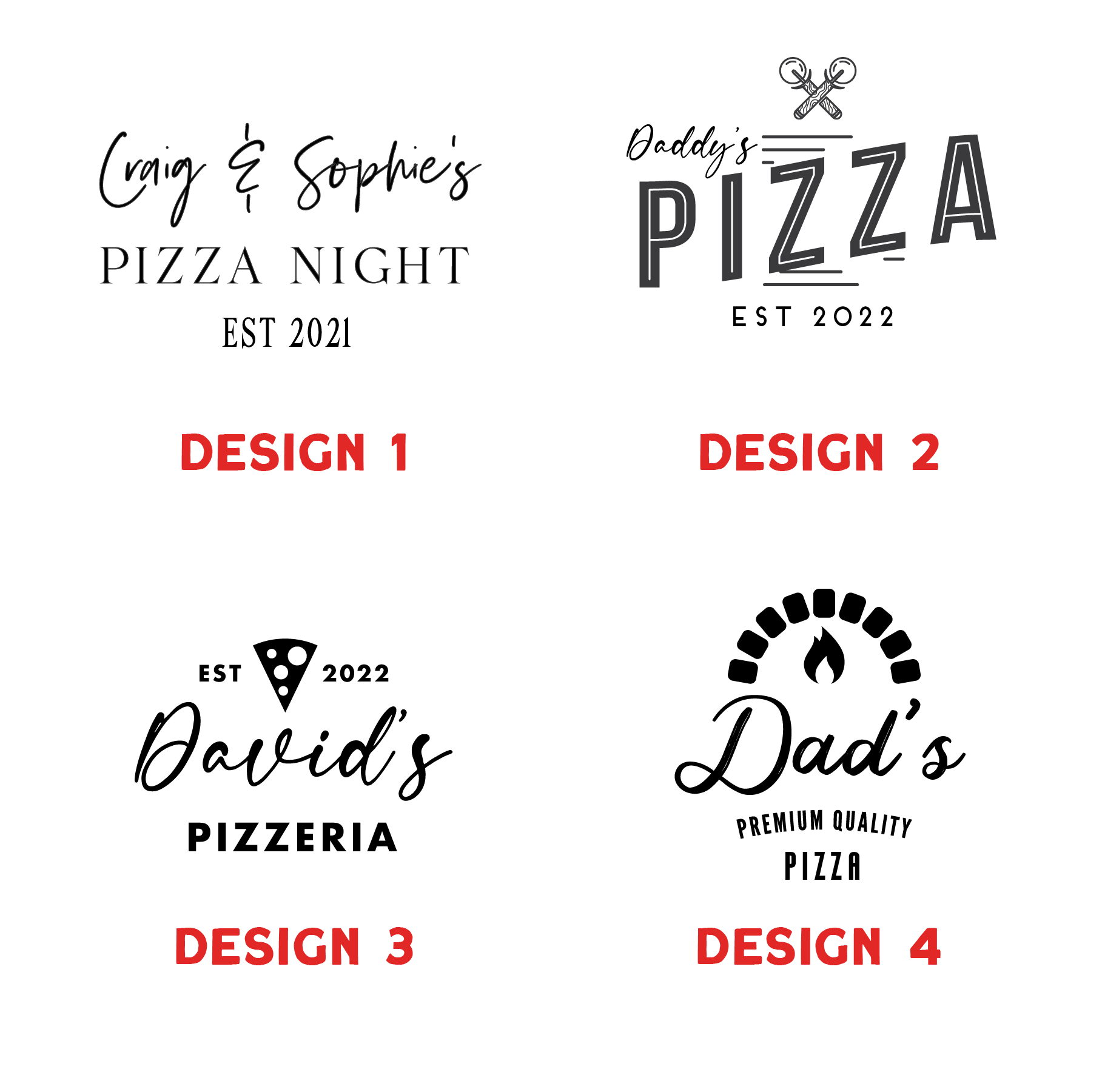 Men's Personalised Pizza Board