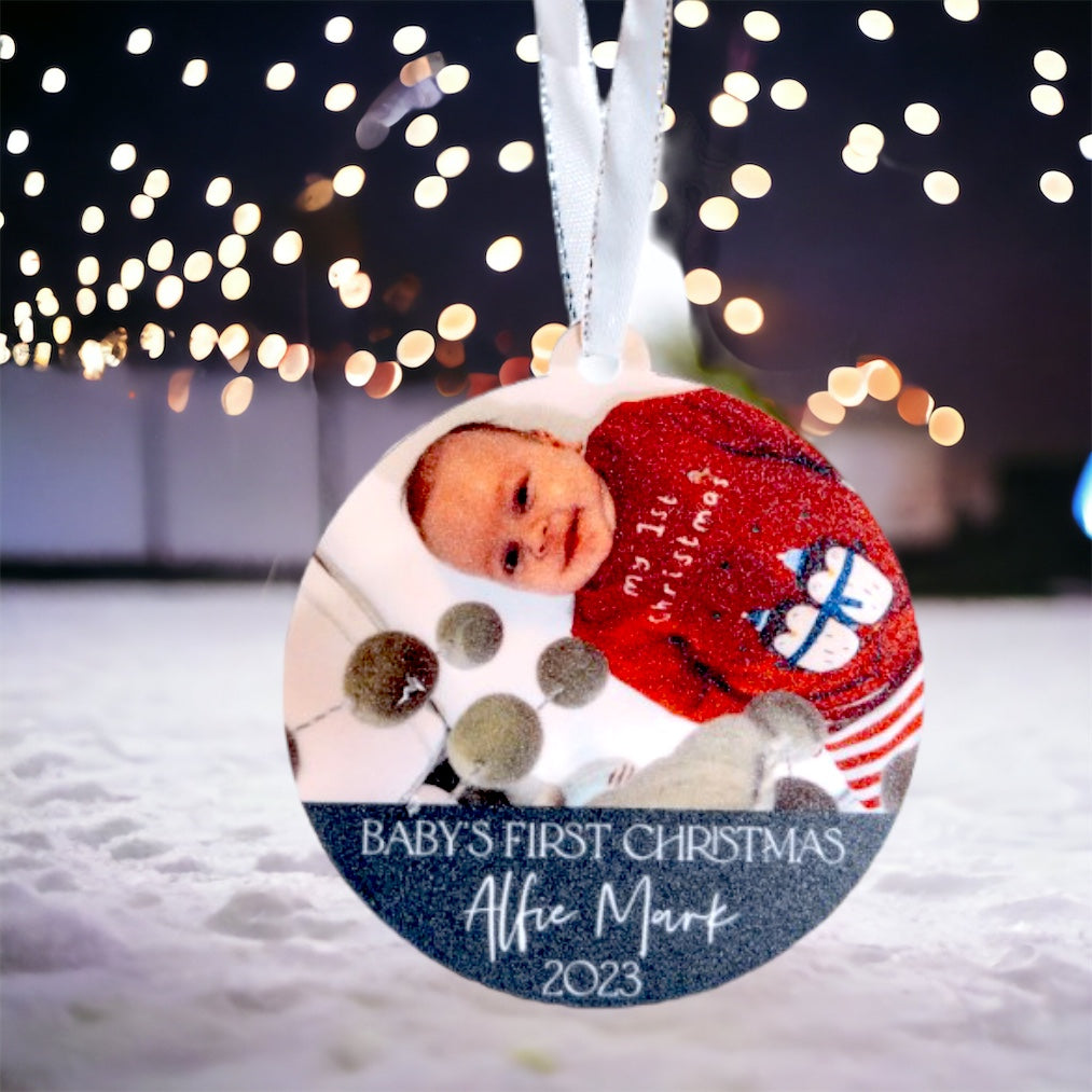 Baby’s First Christmas Bauble – Personalised Keepsake Ornament