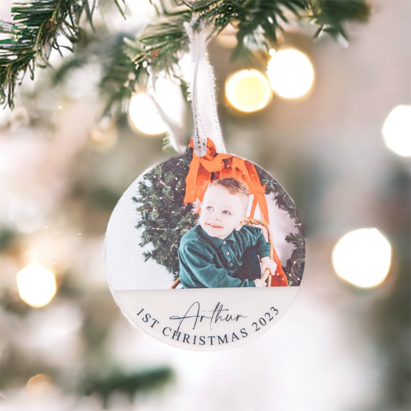 Baby’s First Christmas Bauble – Personalised Keepsake Ornament