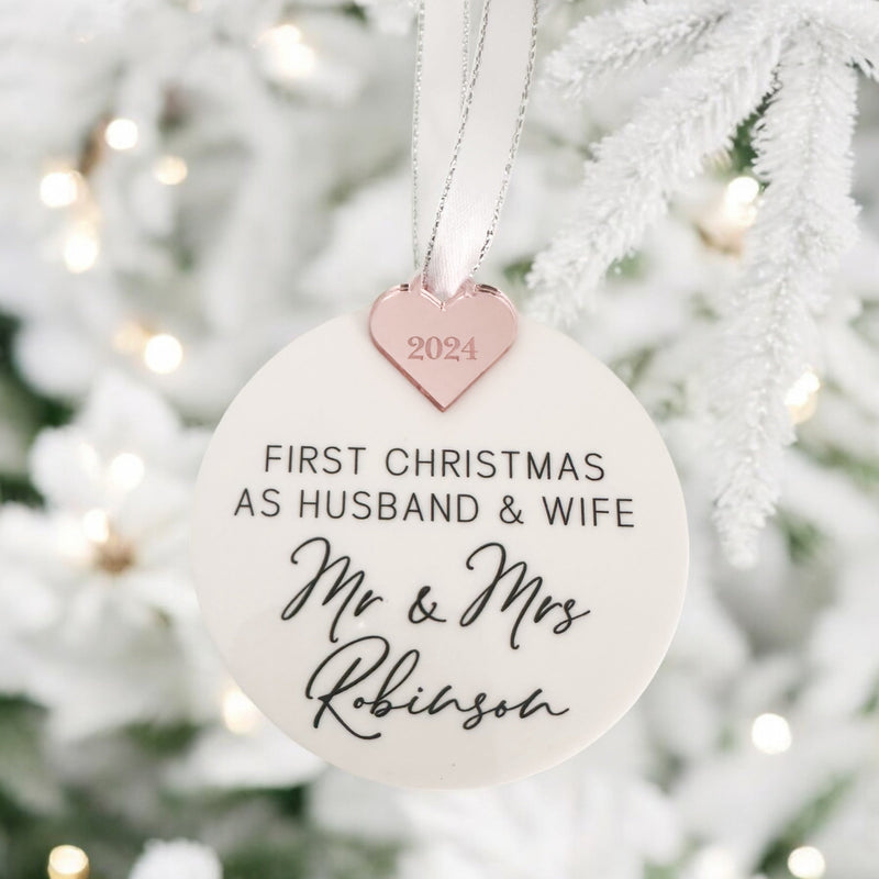 Our First Christmas Together Bauble – Personalised Couple Ornament
