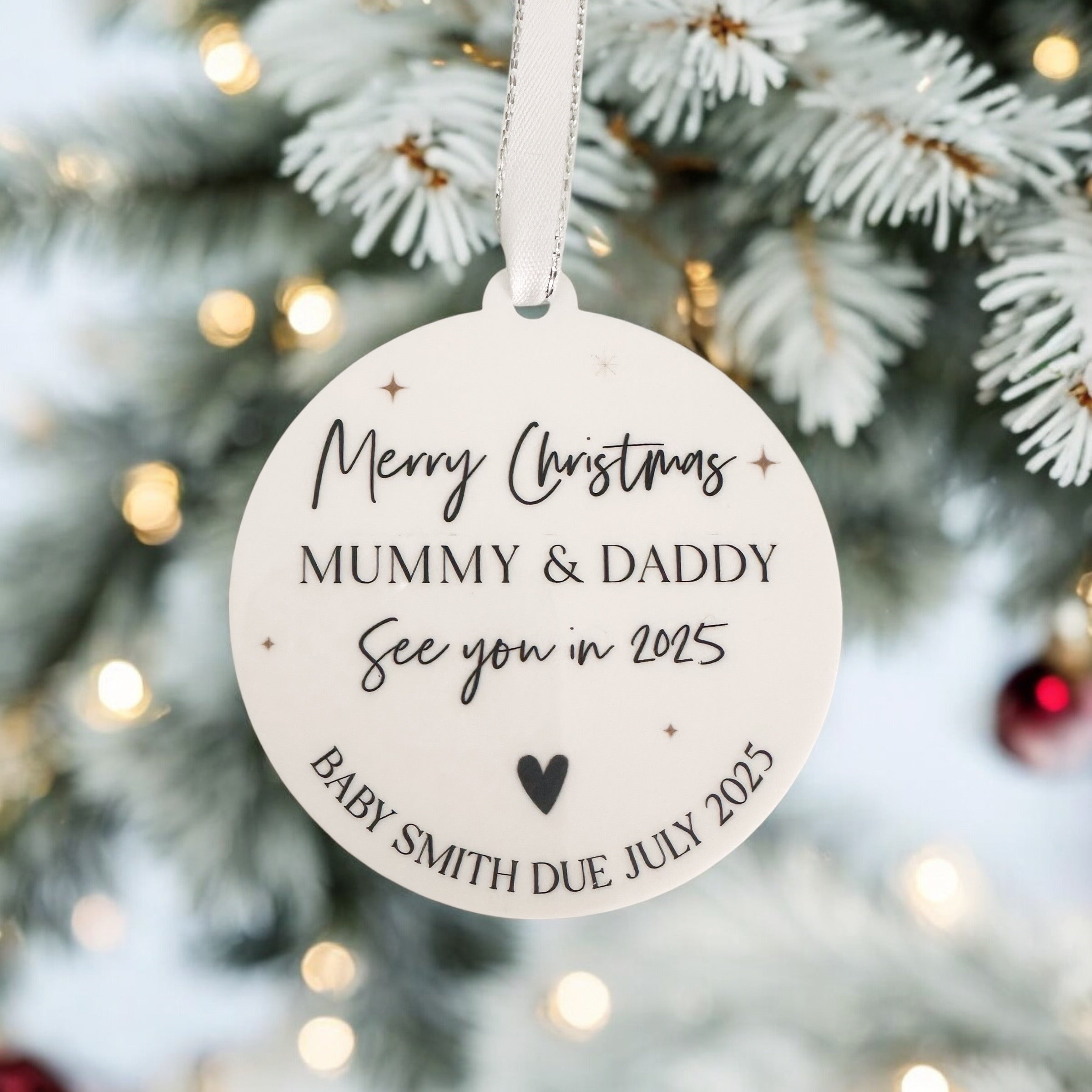Baby’s First Christmas Bauble – Personalised Keepsake Ornament