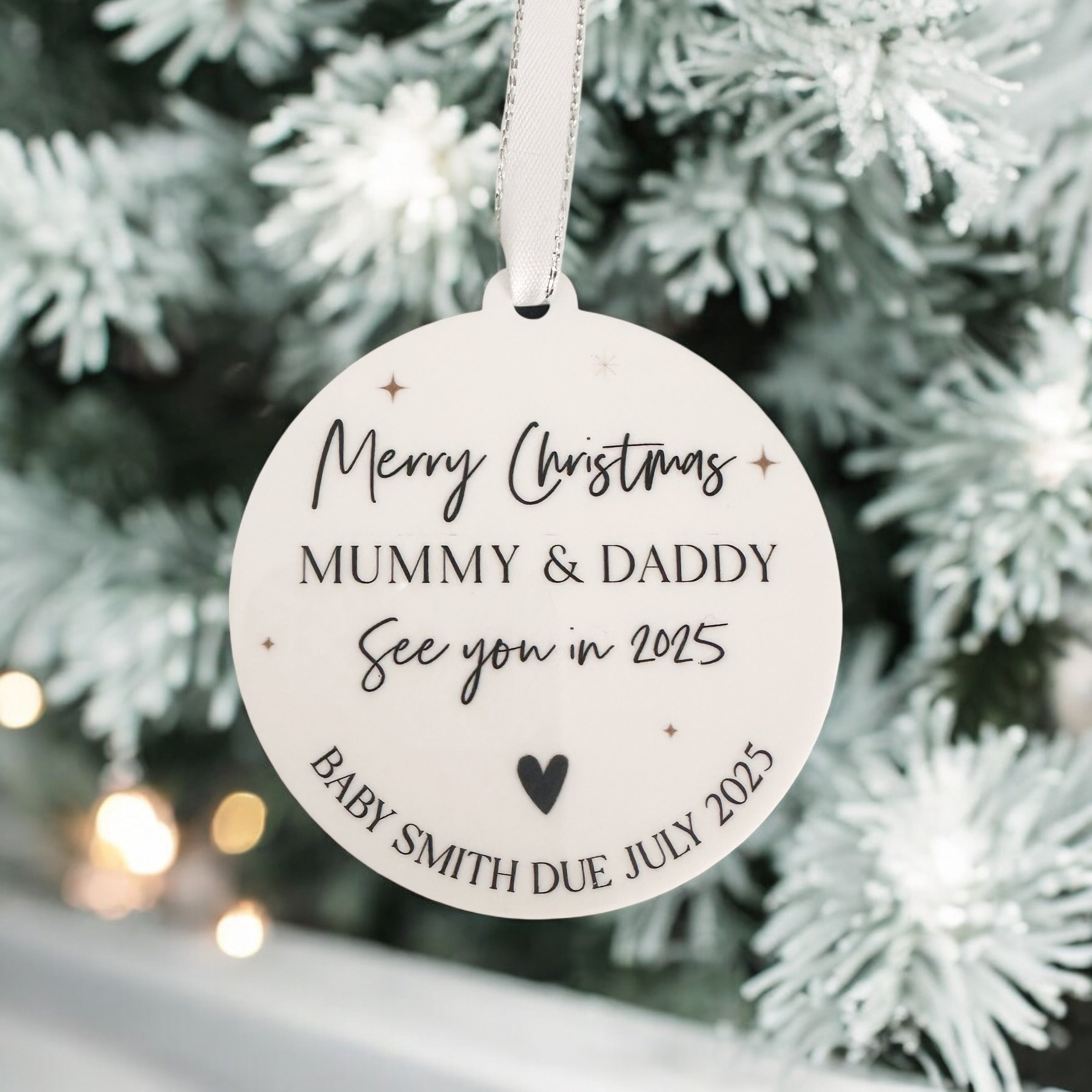 Baby’s First Christmas Bauble – Personalised Keepsake Ornament