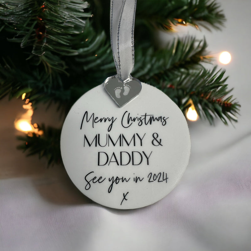 Baby’s First Christmas Bauble – Personalised Keepsake Ornament