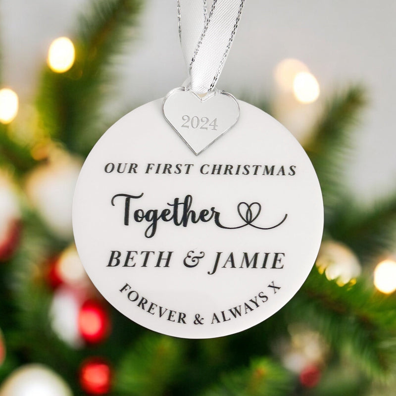Our First Christmas Together Bauble – Personalised Couple Ornament