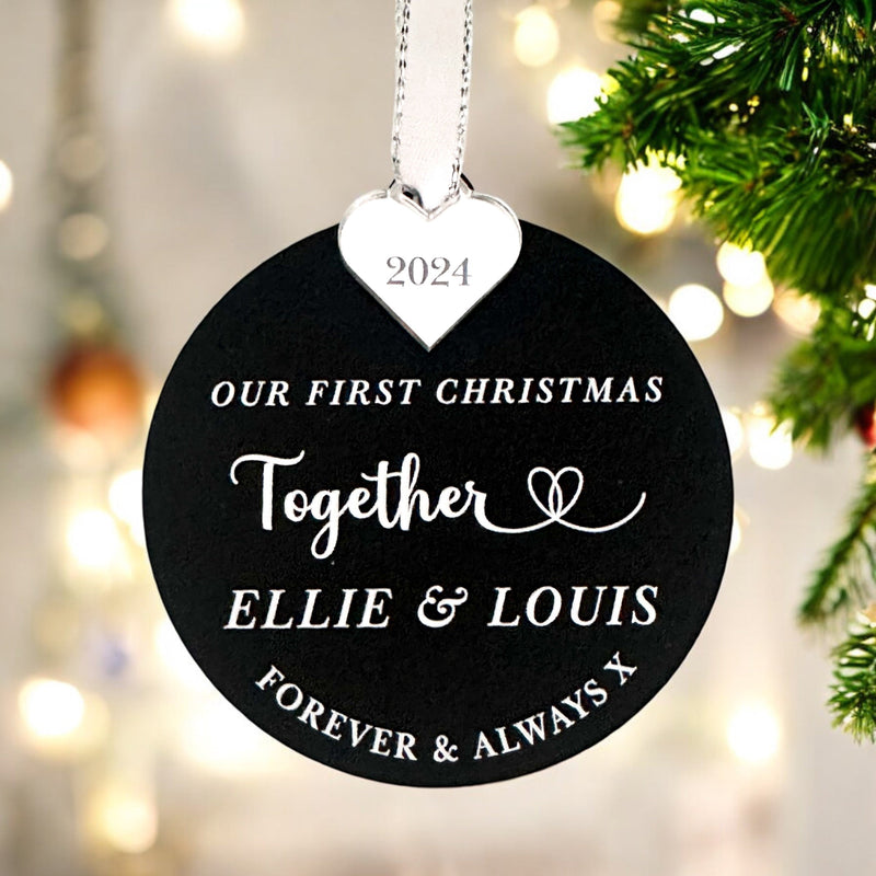 Our First Christmas Together Bauble – Personalised Couple Ornament