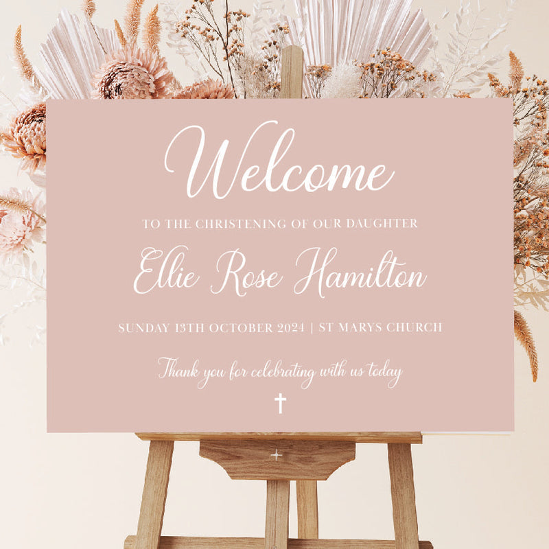 Personalised Event Sign – Christening Personalised Welcome Sign
