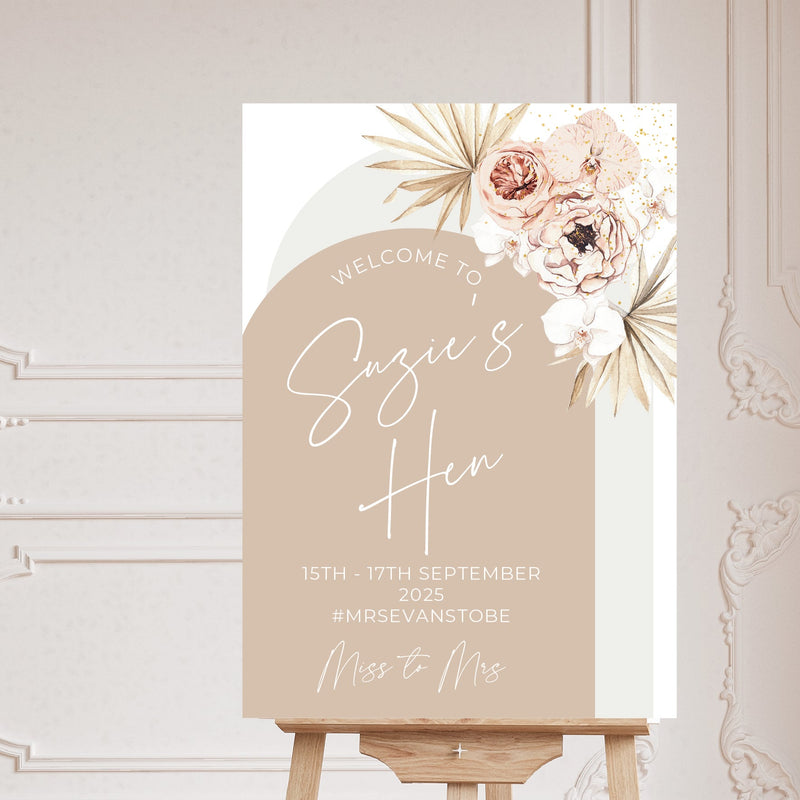 Personalised Event Sign – Hen Party Personalised Welcome Sign