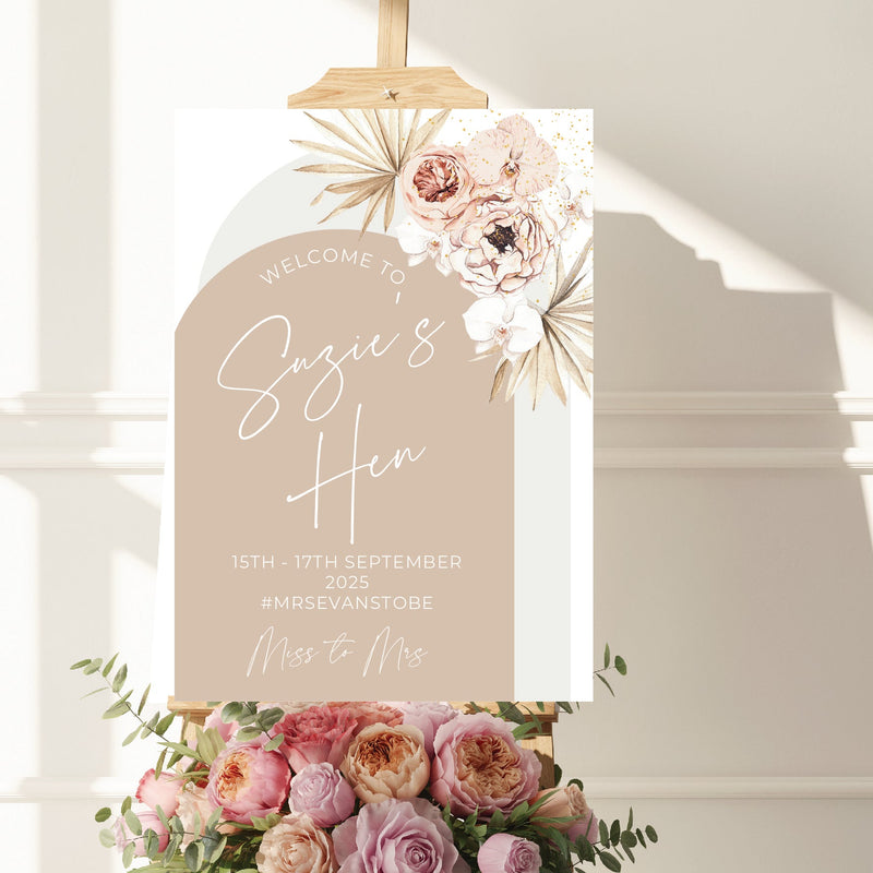 Personalised Event Sign – Hen Party Personalised Welcome Sign