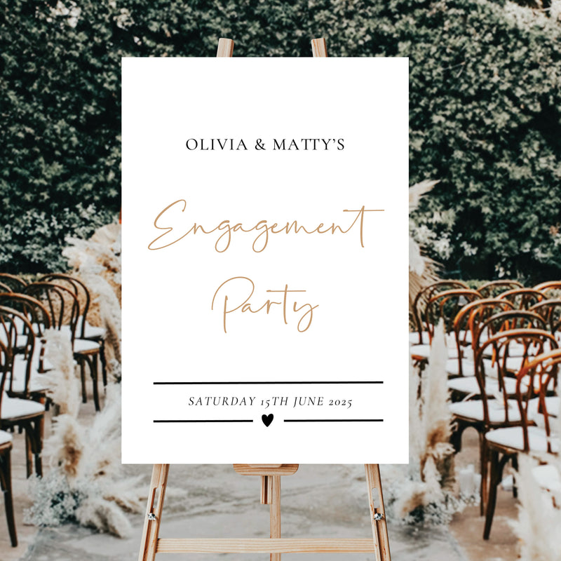 Personalised Event Sign – Engagement Party Personalised Welcome Sign