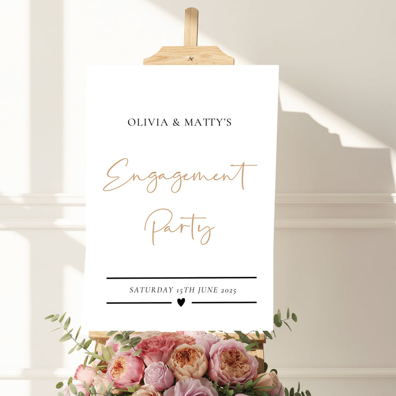 Personalised Event Sign – Engagement Party Personalised Welcome Sign