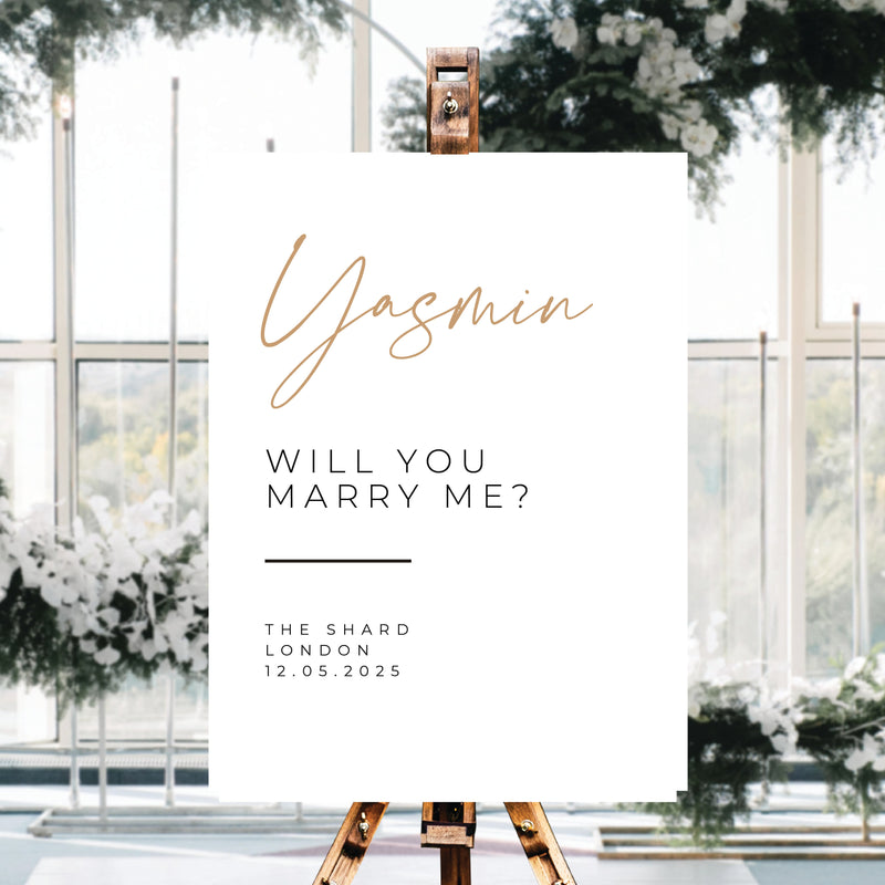 Personalised Event Sign – Will You Marry Me Personalised Sign