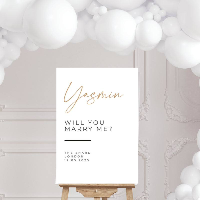 Personalised Event Sign – Will You Marry Me Personalised Sign