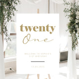 Personalised Event Sign – 21st Birthday Party Twenty One Sign