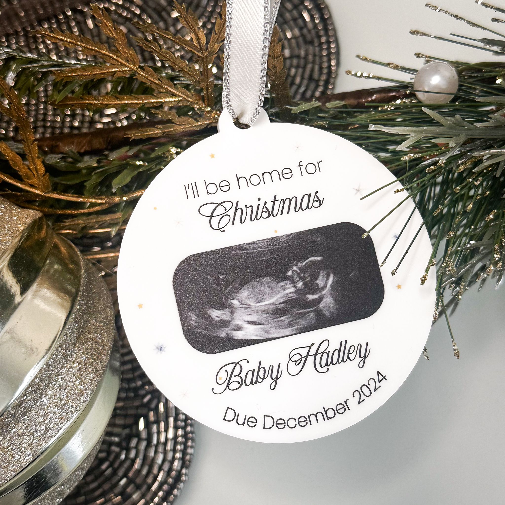 Baby’s First Christmas Bauble – Personalised Keepsake Ornament