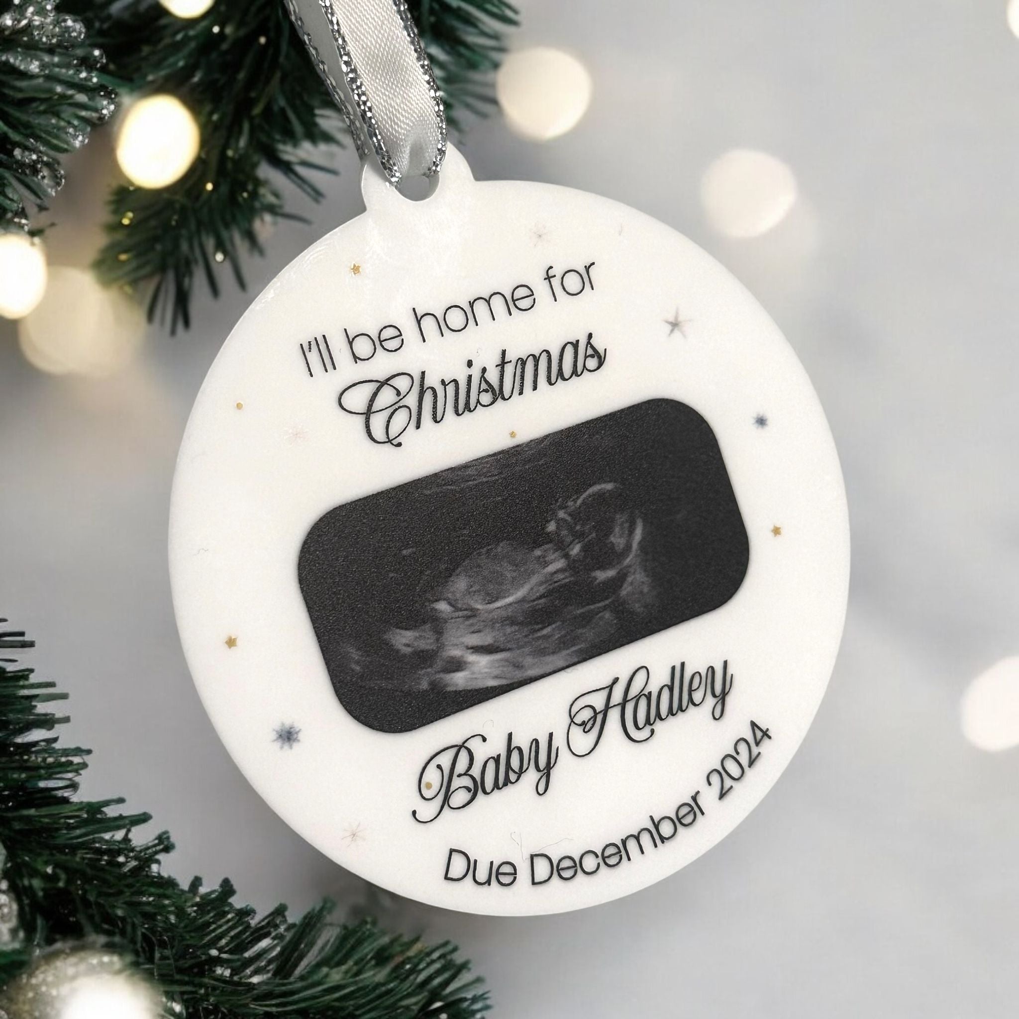 Baby’s First Christmas Bauble – Personalised Keepsake Ornament