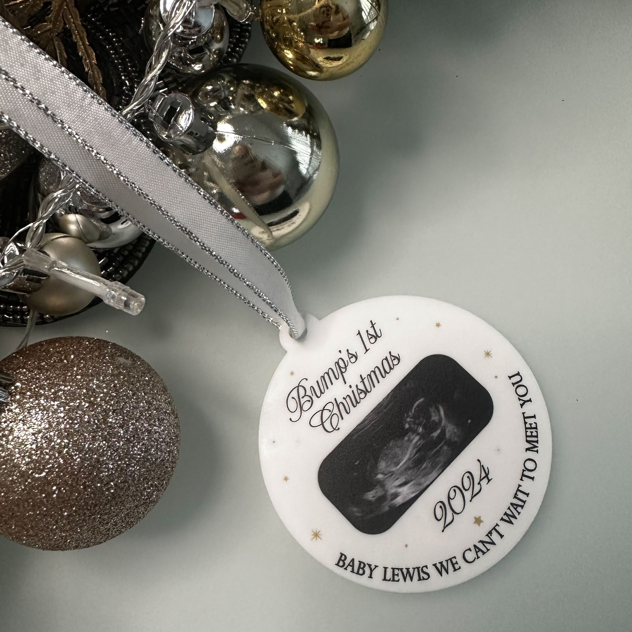 Baby’s First Christmas Bauble – Personalised Keepsake Ornament
