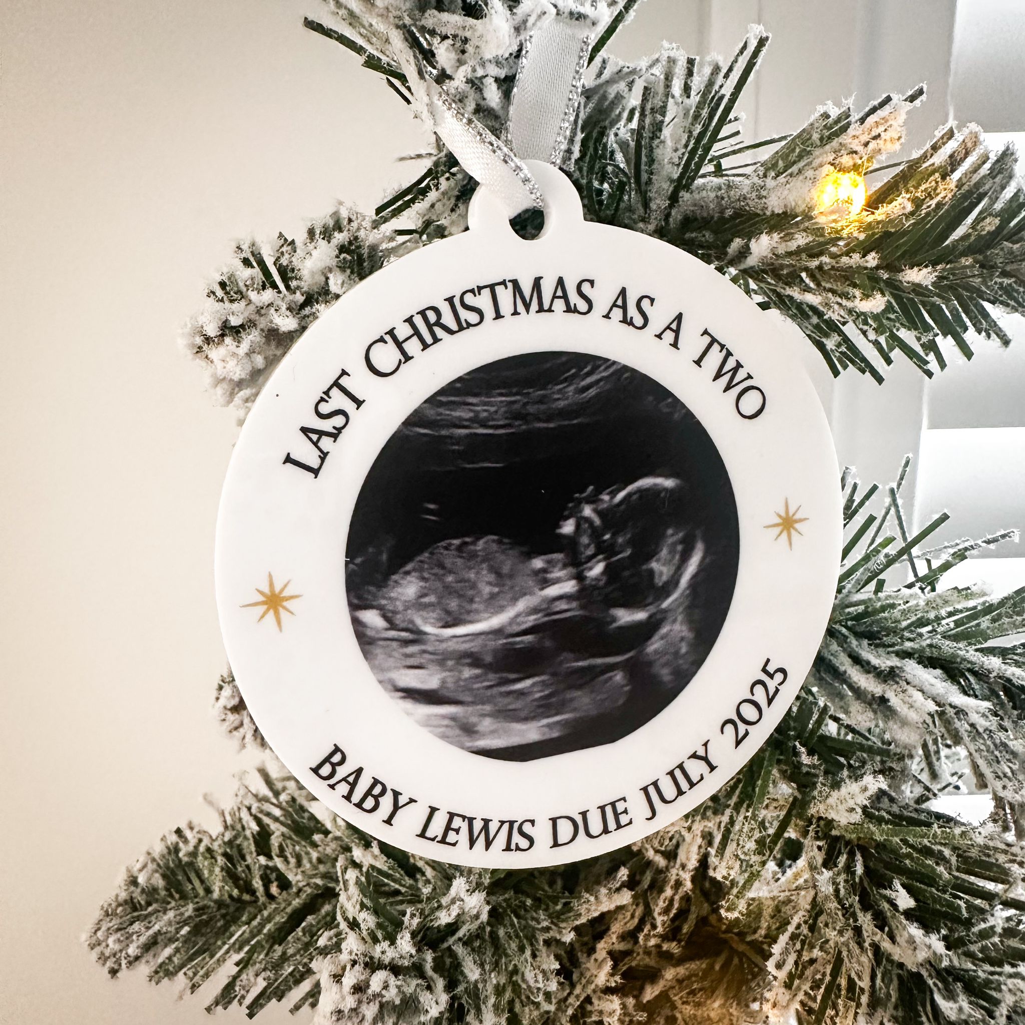 Baby’s First Christmas Bauble – Personalised Keepsake Ornament