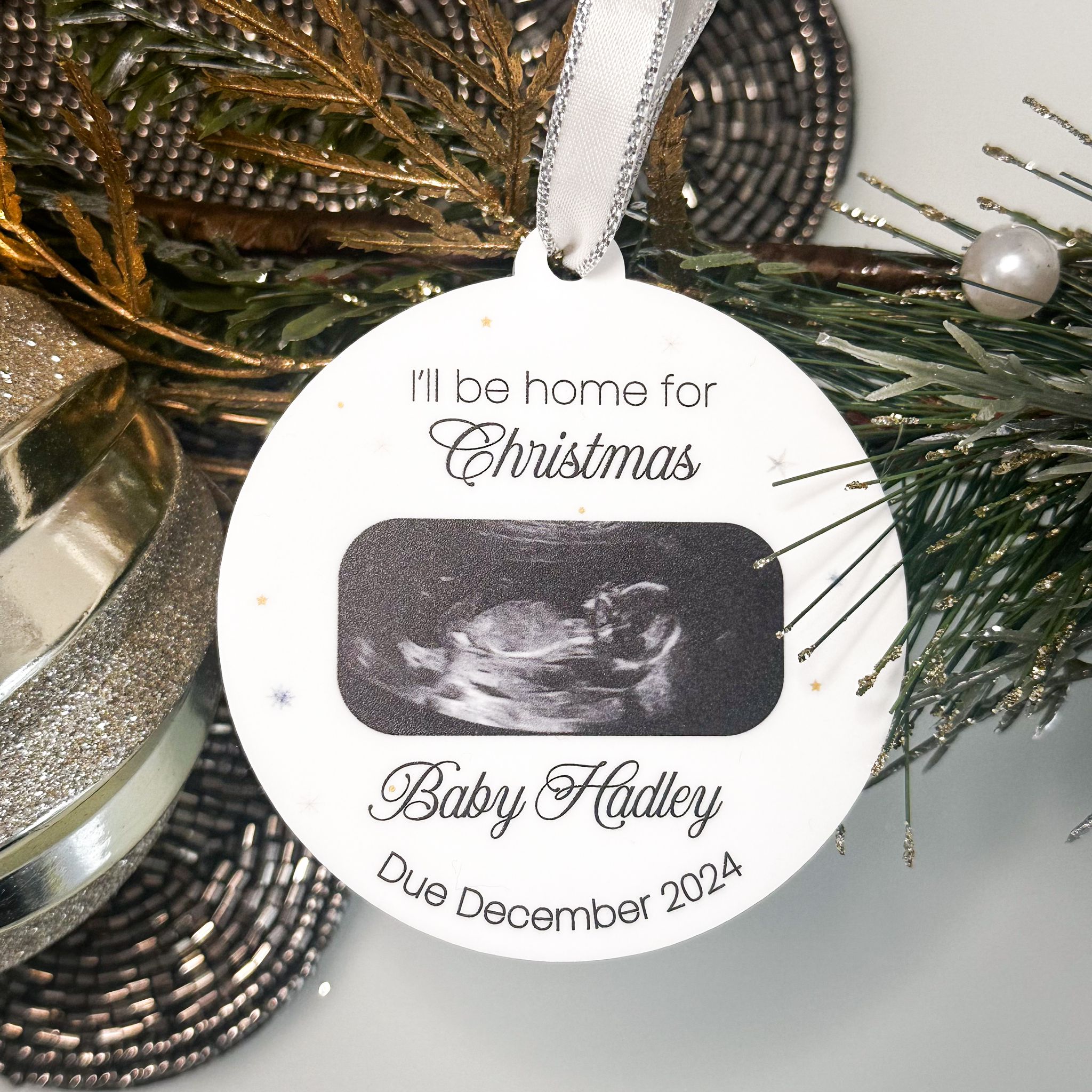 Baby’s First Christmas Bauble – Personalised Keepsake Ornament