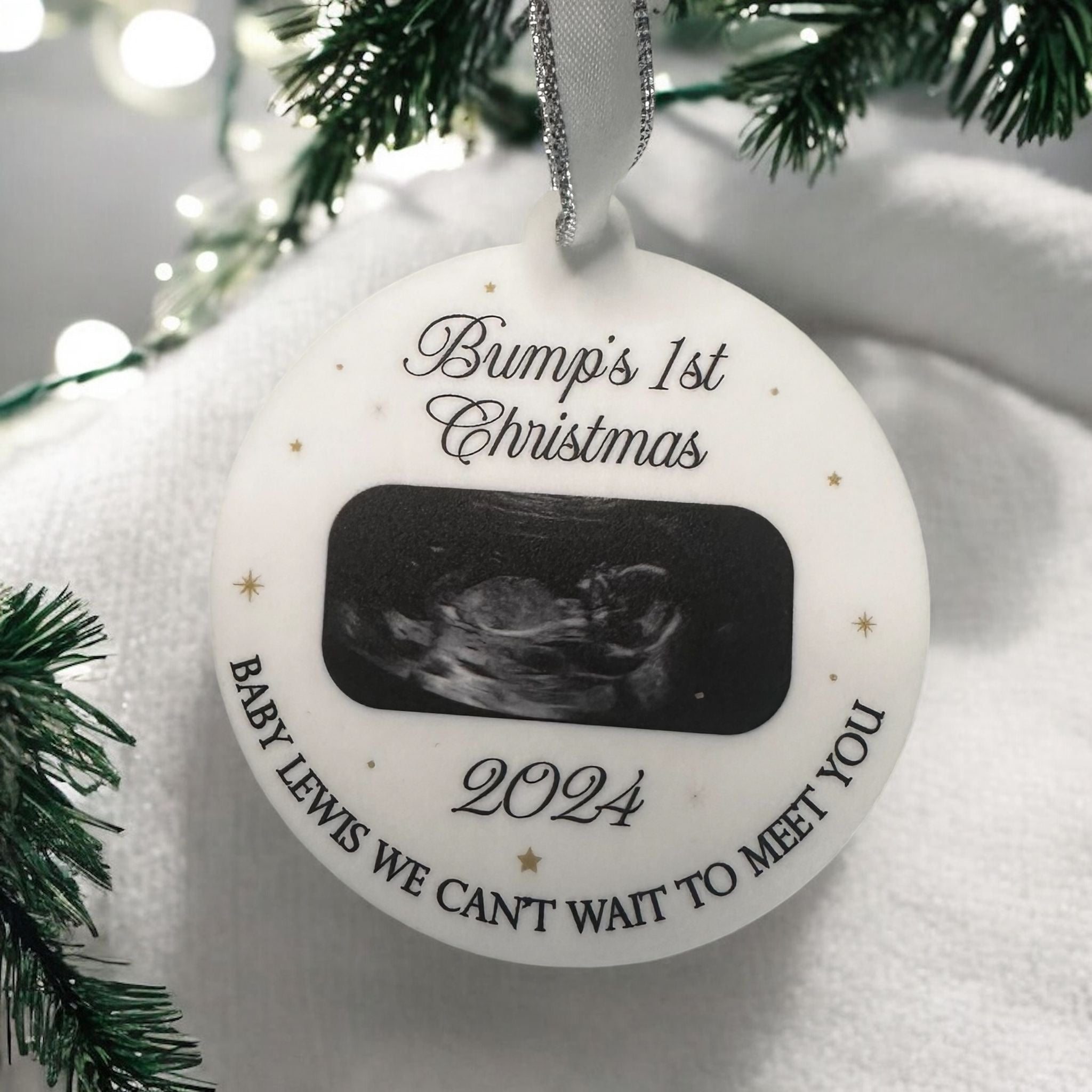 Baby’s First Christmas Bauble – Personalised Keepsake Ornament