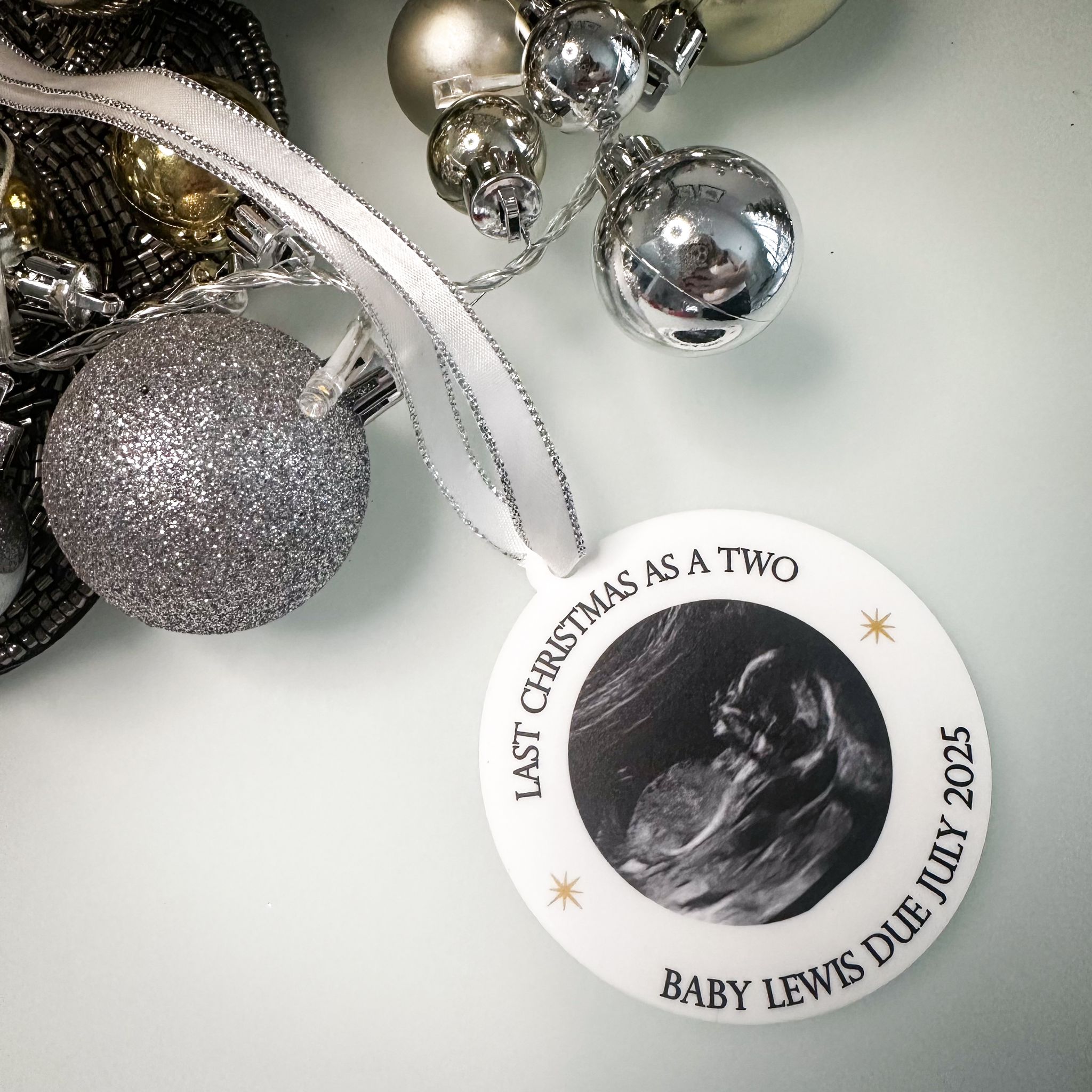 Baby’s First Christmas Bauble – Personalised Keepsake Ornament