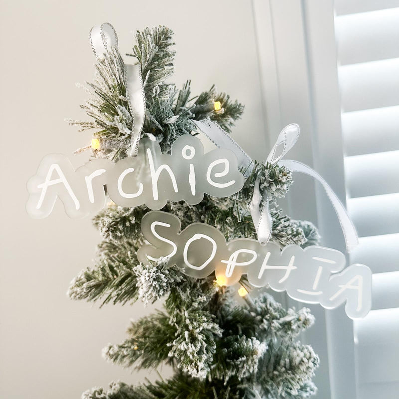 Children's Name Handwriting Christmas Bauble