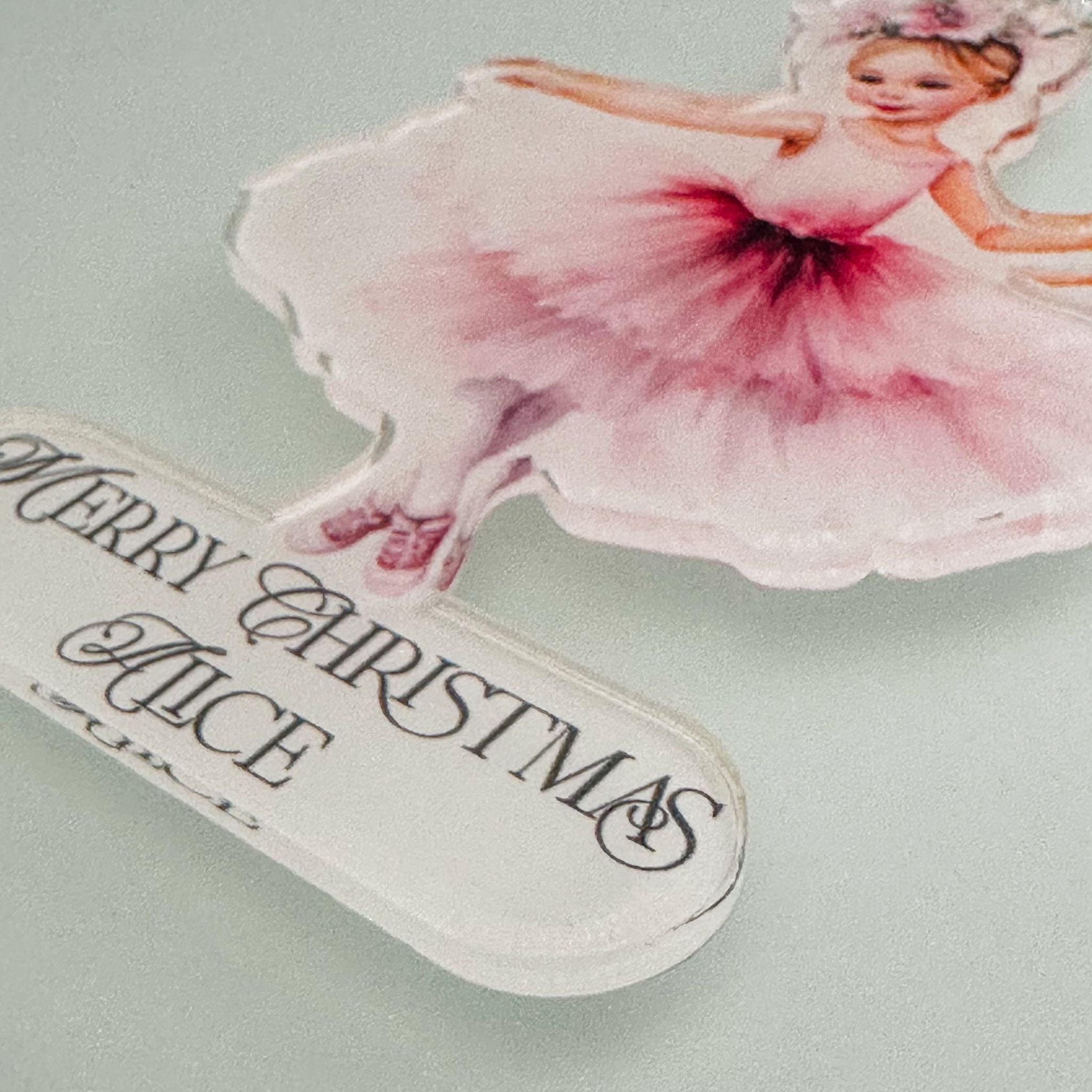 Girl’s Ballerina Christmas Bauble – Personalised Ornament Gift