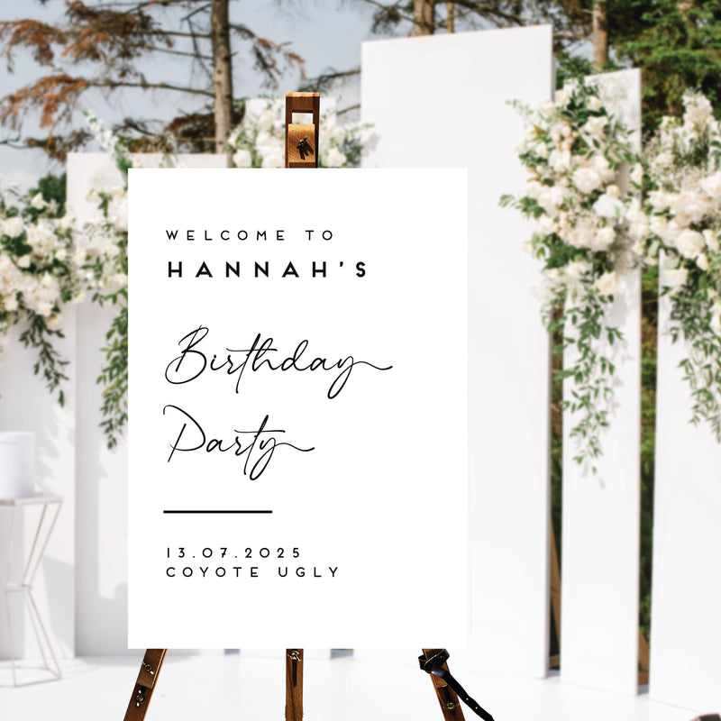 Personalised Birthday Party Welcome Sign