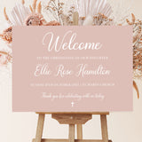 Personalised Christening Welcome Sign