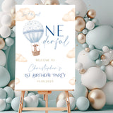 Baby Boy's Personalised 1st Birthday Party Sign 