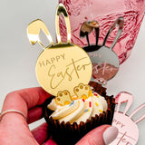 Easter Bunny Mirror Cake Charm