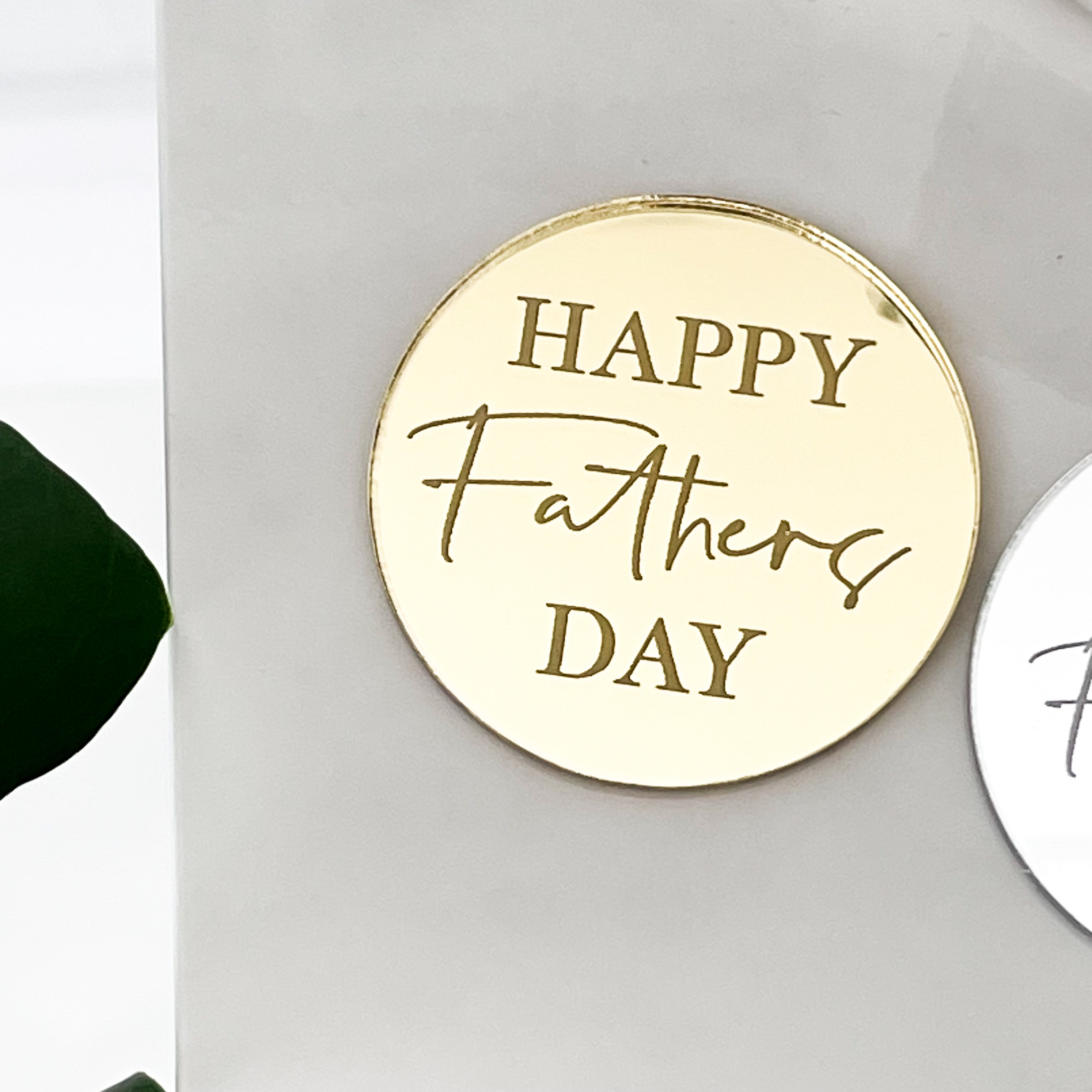 Happy Father's Day Engraved Cake Charm