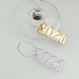 Luxury 2024 New Years Eve Party Wine Charms