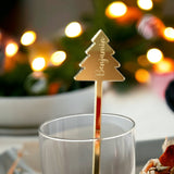 Personalised Luxury Christmas Party Drinks Stirrers