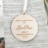 Personalised Great Grandparents Christmas Bauble