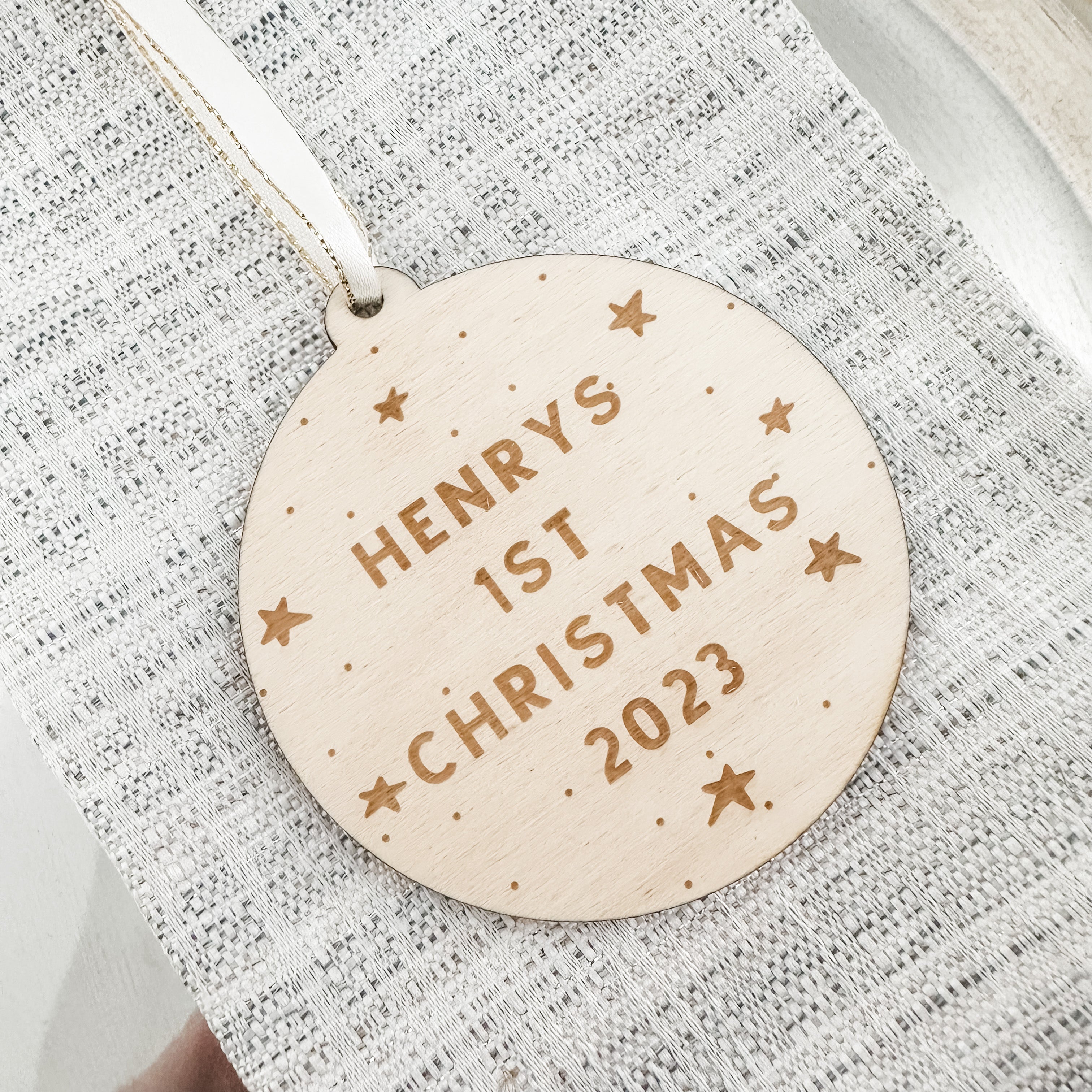 Baby's First Christmas Engraved Bauble