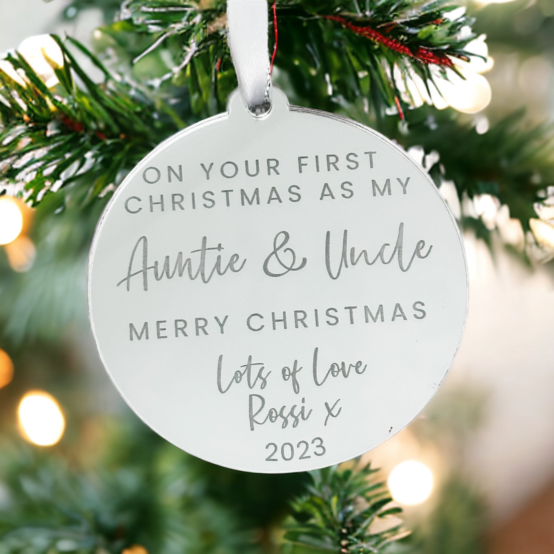 1st Christmas as My Auntie & Uncle Bauble