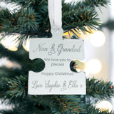 Nan & Grandad Christmas Jigsaw Bauble