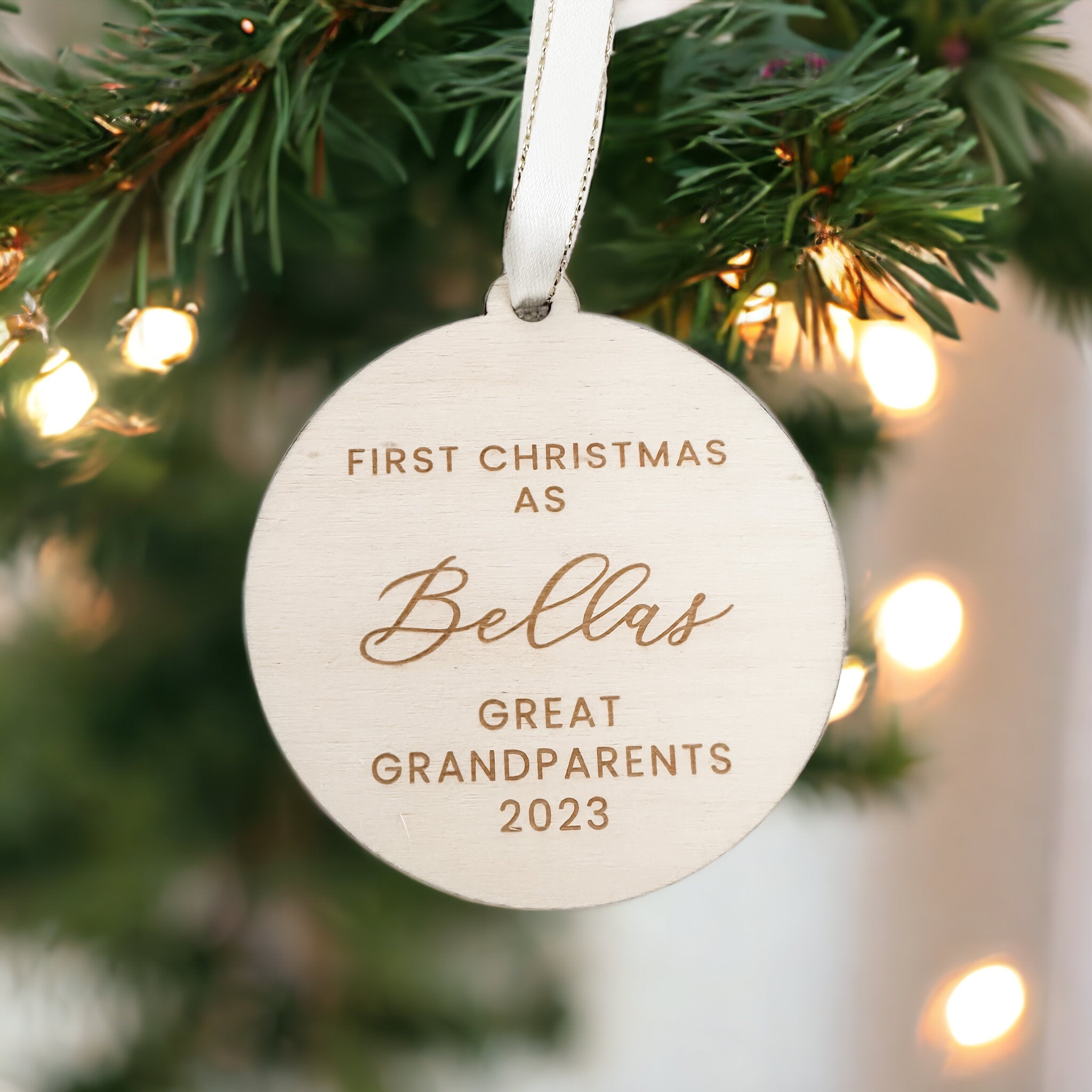 Personalised Great Grandparents Christmas Tree Decoration