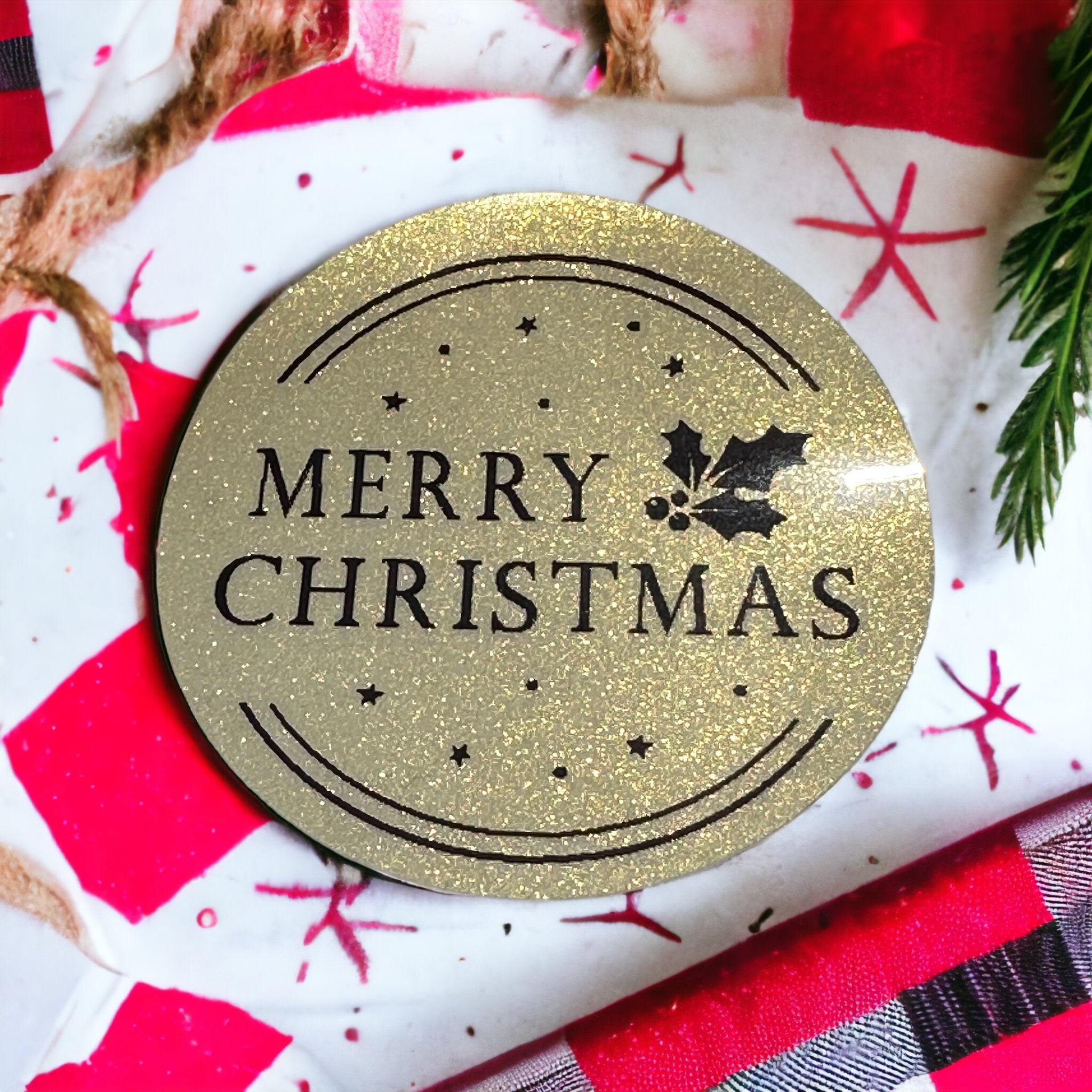 Luxury Gold Personalised Christmas Stickers